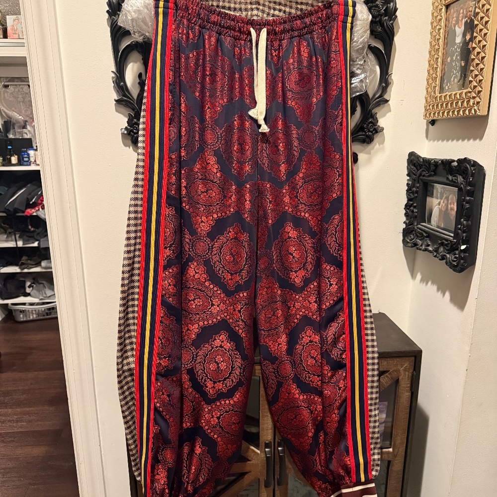 GUCCI Multi Pattern/Material Jogger Harem Pant Ja… - image 1